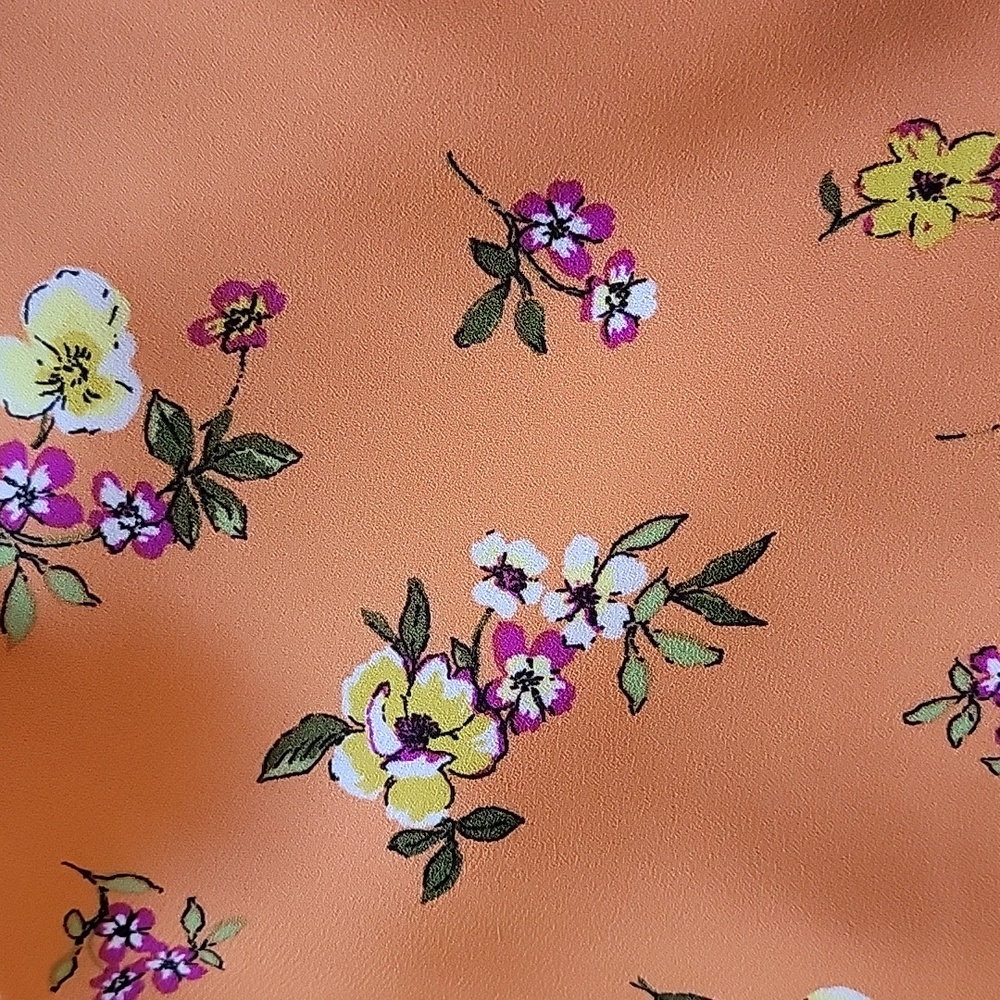 Socialite Womens V-neck Scalloped Floral Print Lightweight Camisole/Top Size XL - Picture 4 of 11